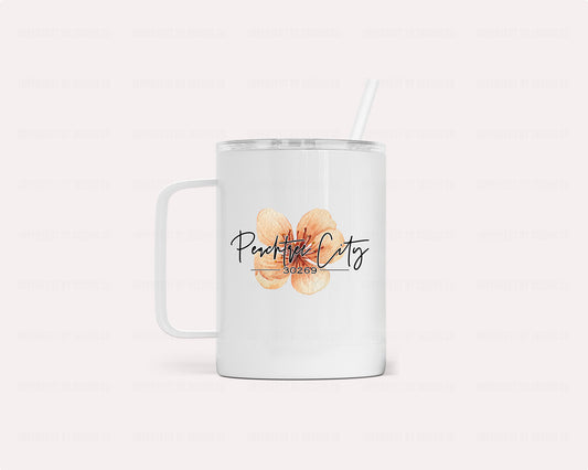 Elegant and charming Peachtree City camper mug for all your beverage needs | imperfecrt by design co imperfect by design co