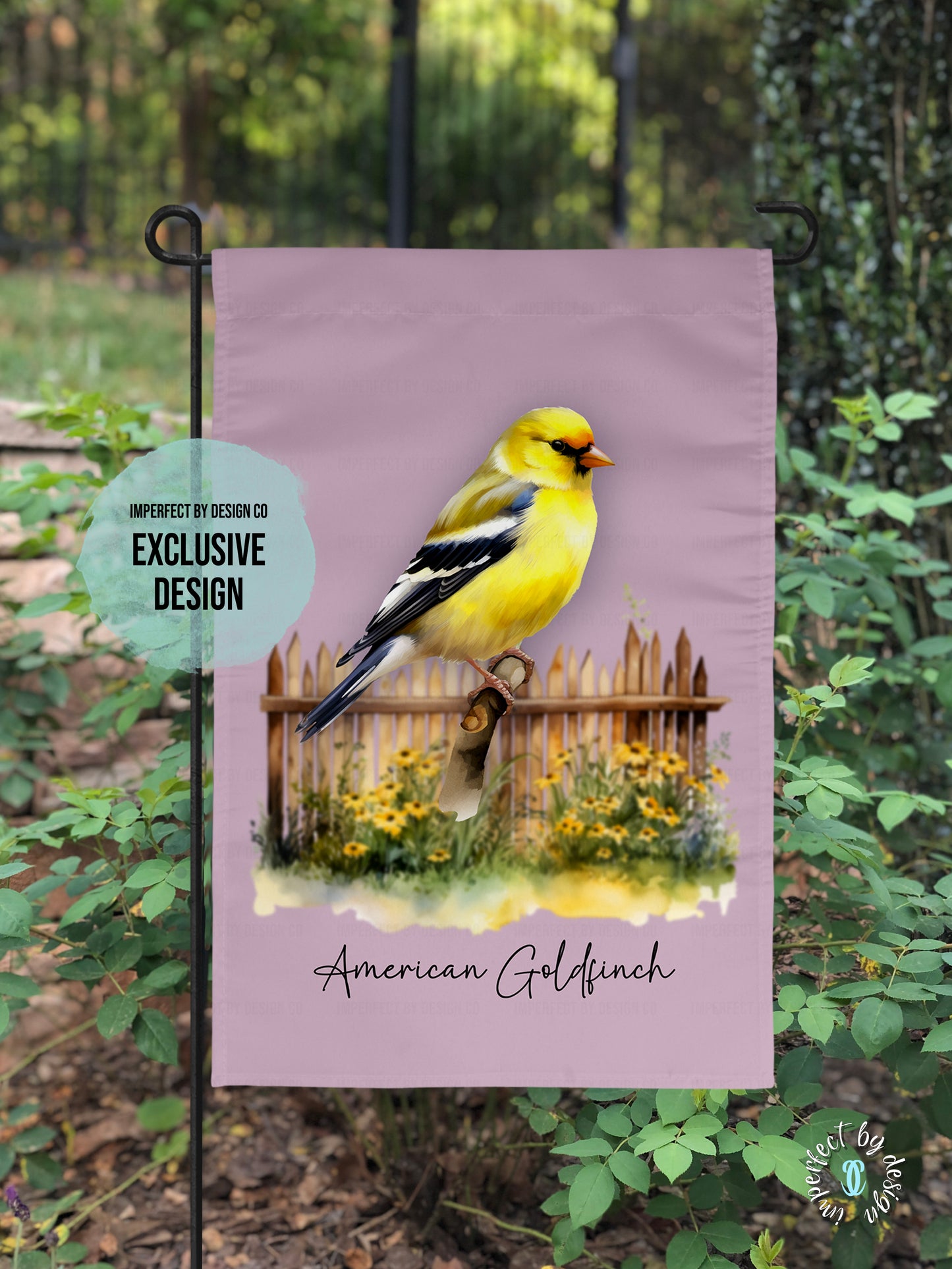 Garden Flag Featuring American Goldfinch