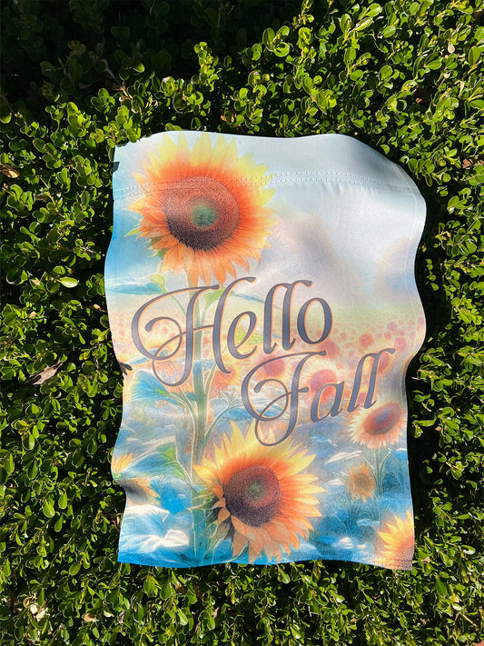 "Hello Fall" Sunflowers - Garden Flag