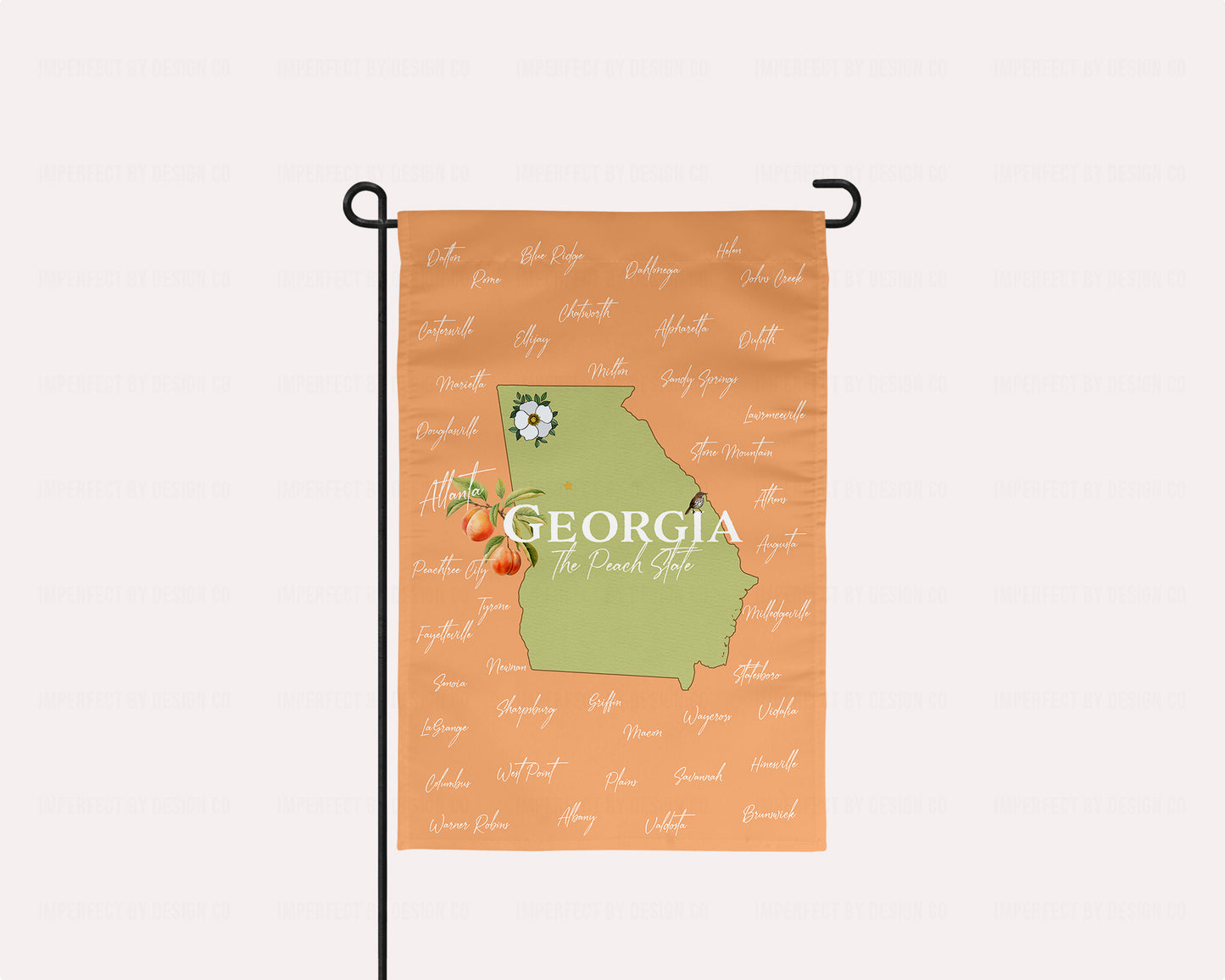 Garden Flag Featuring Georgia 'The Peach State'