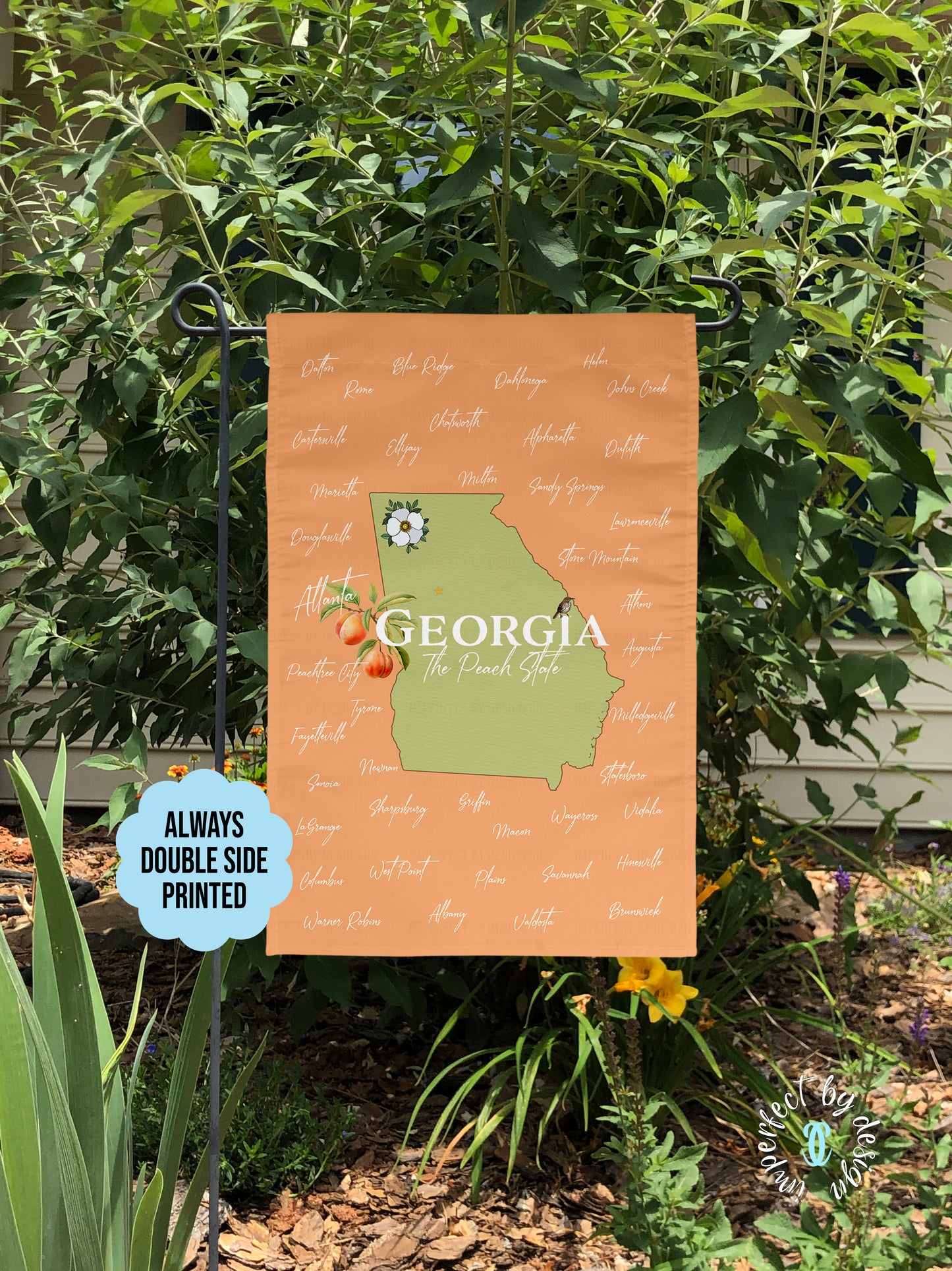 Garden Flag Featuring Georgia 'The Peach State'