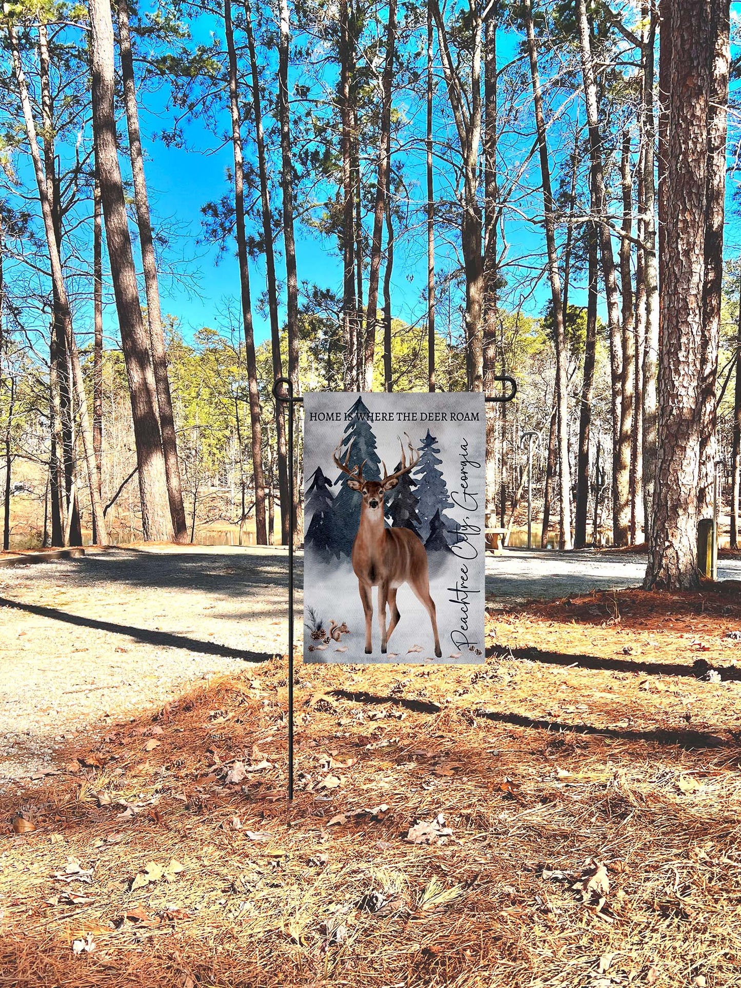 Personalized Garden Flag "Home is Where the Deer Roam"