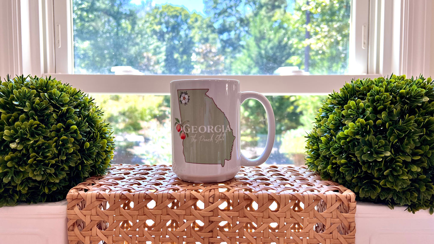 Coffee Mug Featuring Georgia 'The Peach State'
