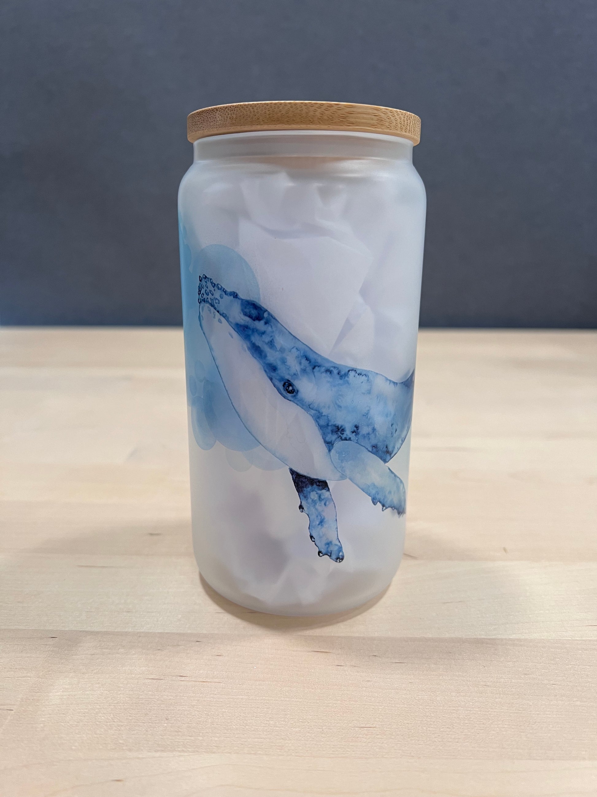 160z Frosted Glass Whale Tumbler