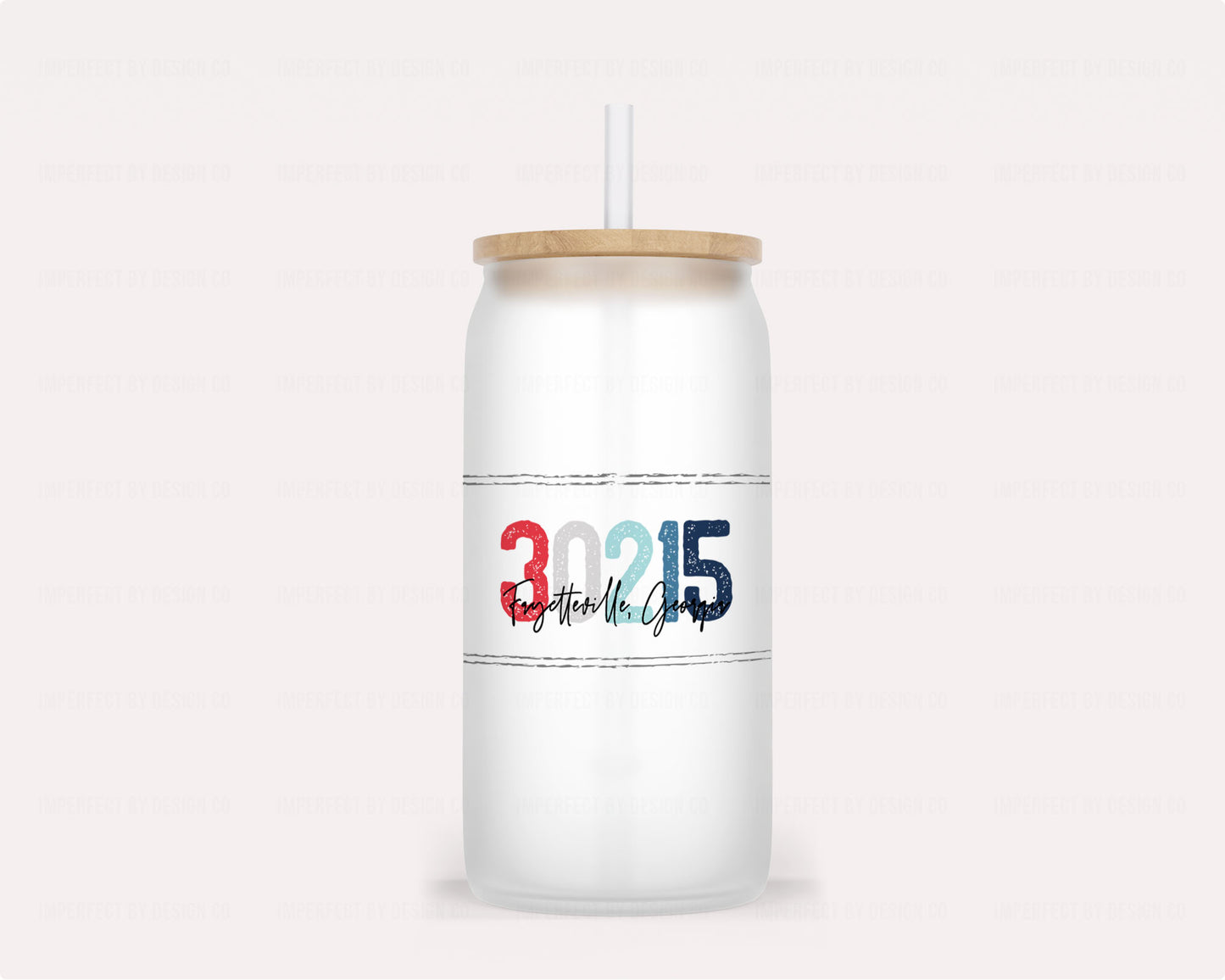 Patriotic Design on Stylish and Sustainable Drinkware: Frosted Glass Tumbler | imperfect by design co