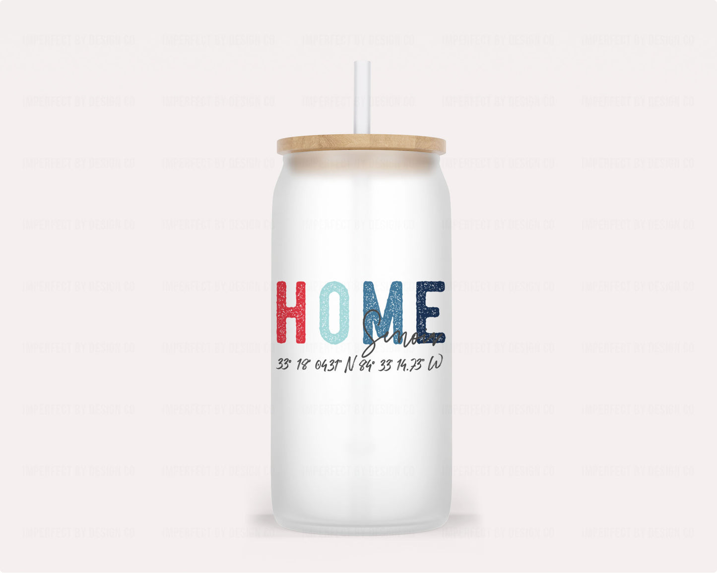 Hometown Pride Collection: 16 oz Frosted Glass Jar Tumbler | imperfect by design co