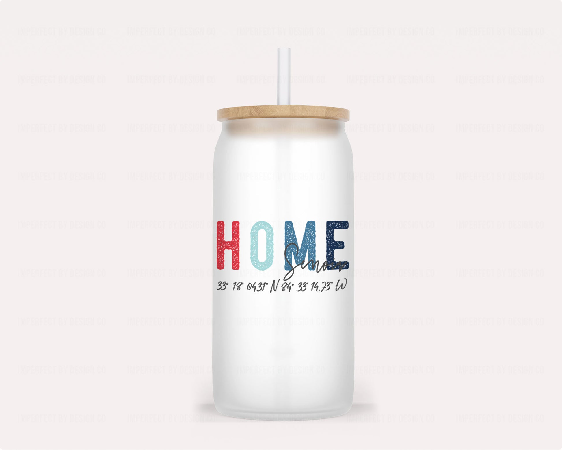 Hometown Pride Collection: 16 oz Frosted Glass Jar Tumbler | imperfect by design co