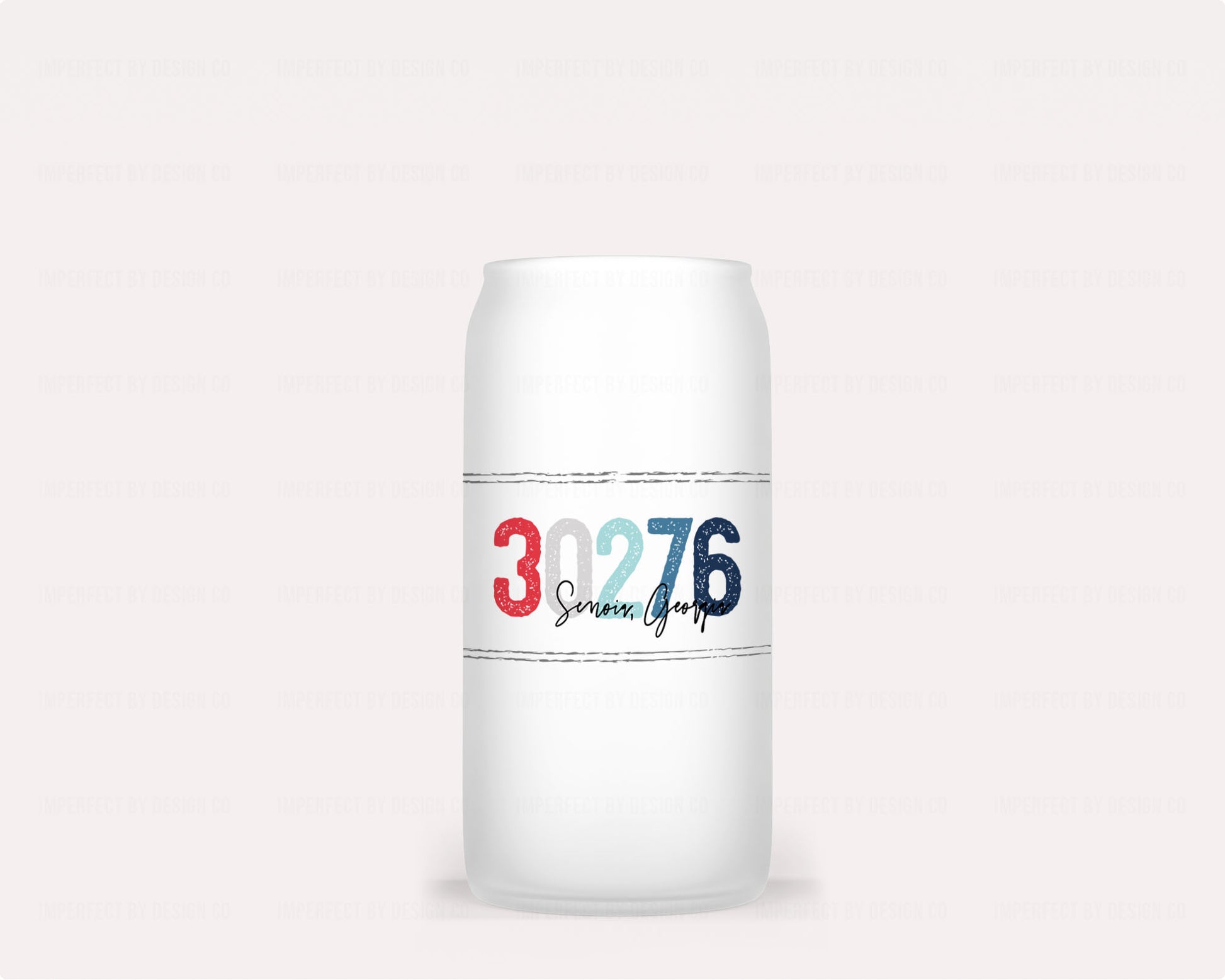 16 oz Personalized Patriotic  Hometown Pride Graphic: Zip Code, City, and State | imperfect by design co