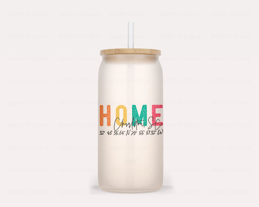 16 Ounce Frosted Glass Jar Tumbler: Color-changing feature with cold beverages, sealed bamboo lid and reusable straw. | imperfect by design co