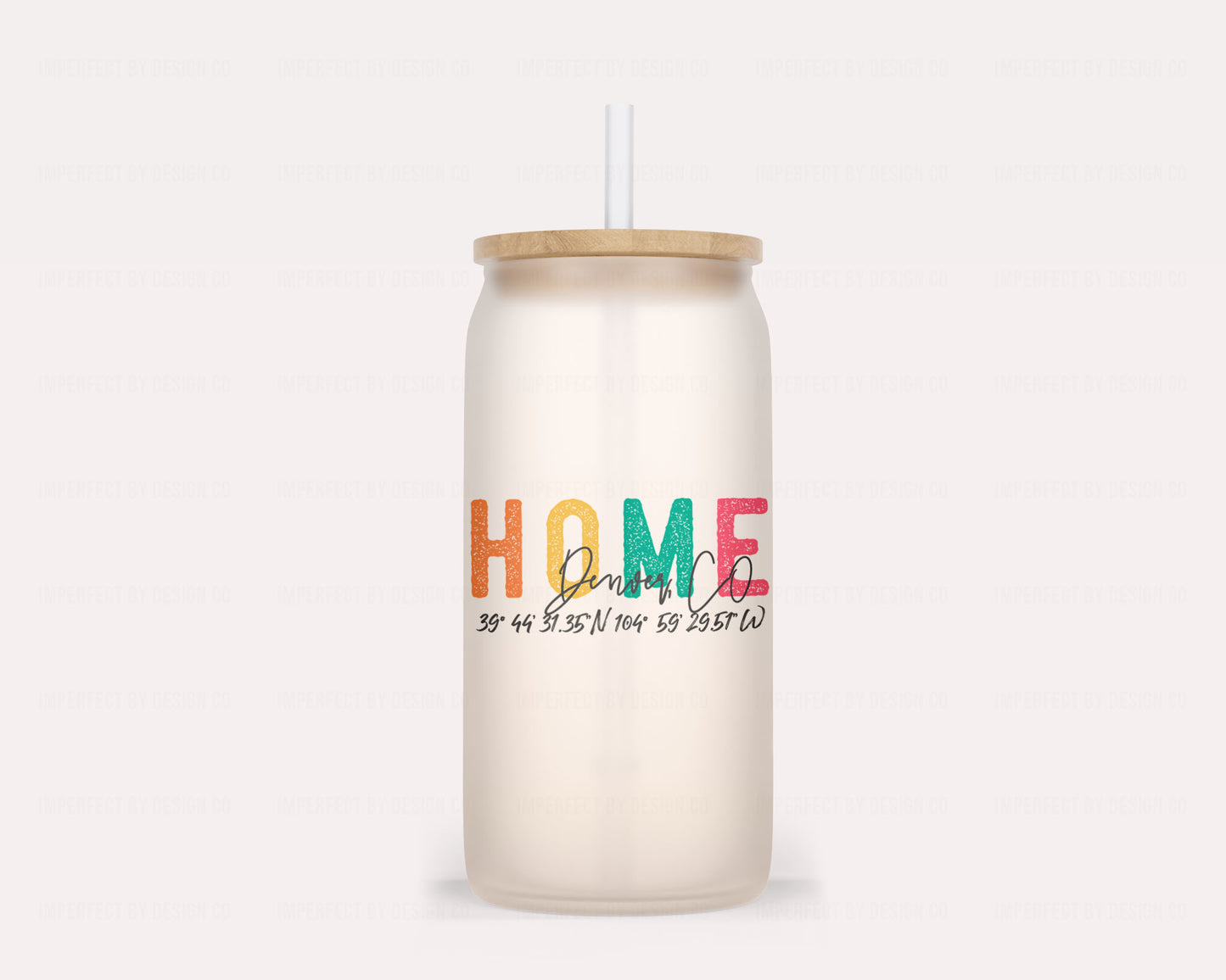 Sustainable and Stylish: Frosted glass tumbler with vibrant orange transformation, eco-friendly lid and straw. | imperfect by design co