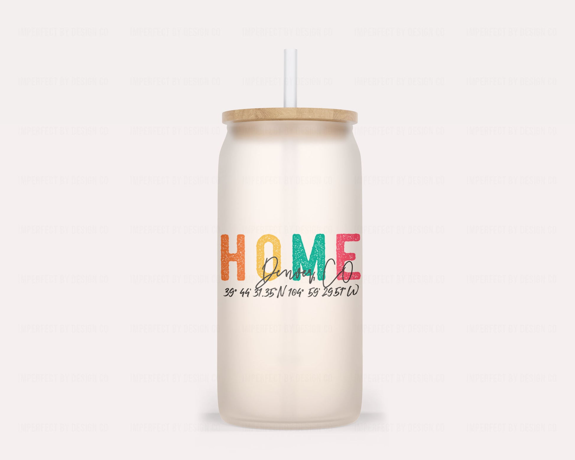 Sustainable and Stylish: Frosted glass tumbler with vibrant orange transformation, eco-friendly lid and straw. | imperfect by design co