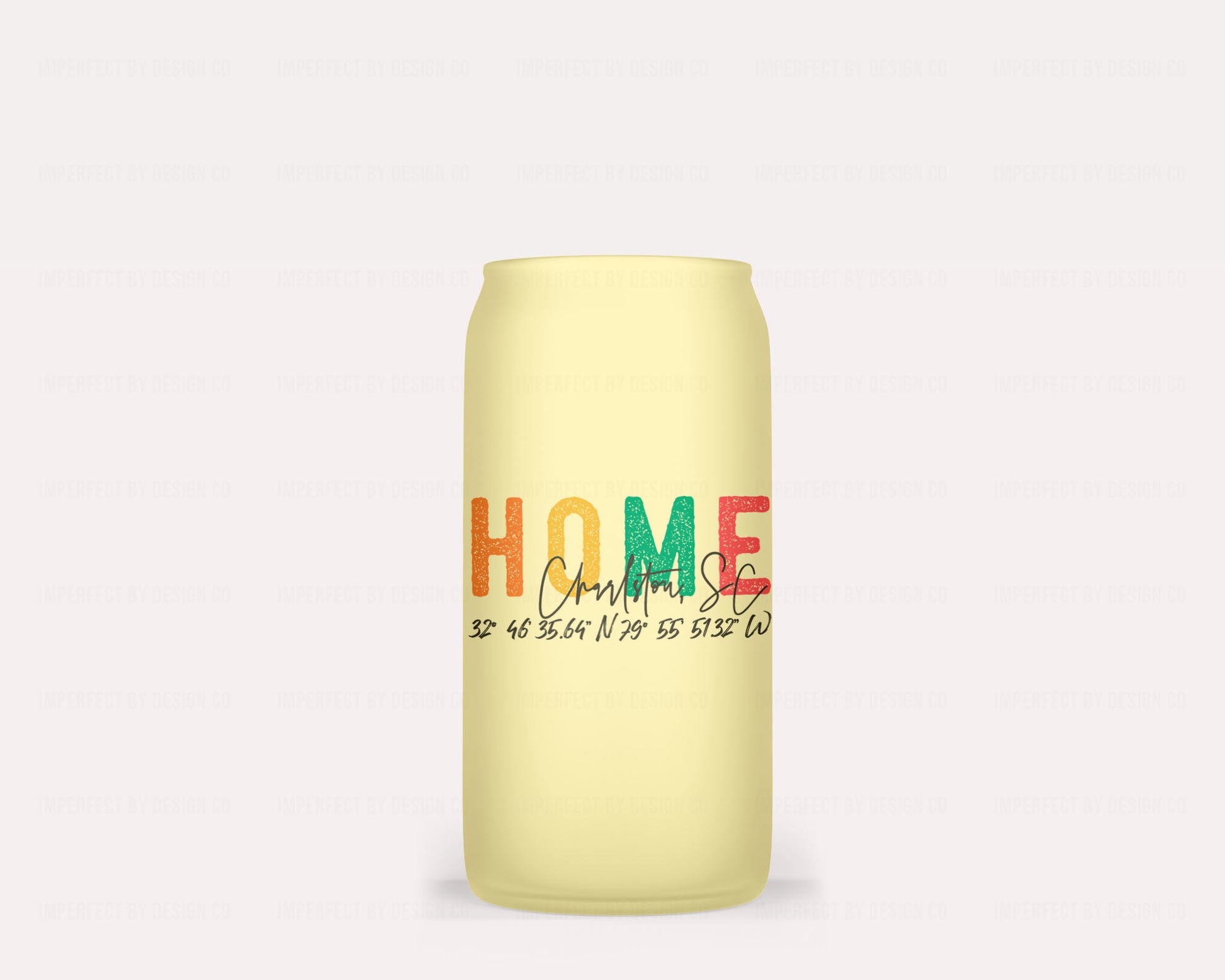 16oz Personalized Glass Tumbler with Design: Removable Bamboo Lid and Reusable Straw. BPA FREE | imperfect by design co