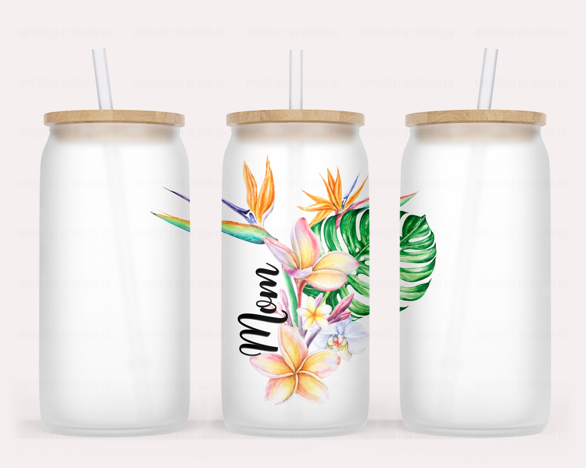 Sustainable choice with bamboo lid and reusable straw Unique and personalized gift idea for any special person in your life | imperfect by design co