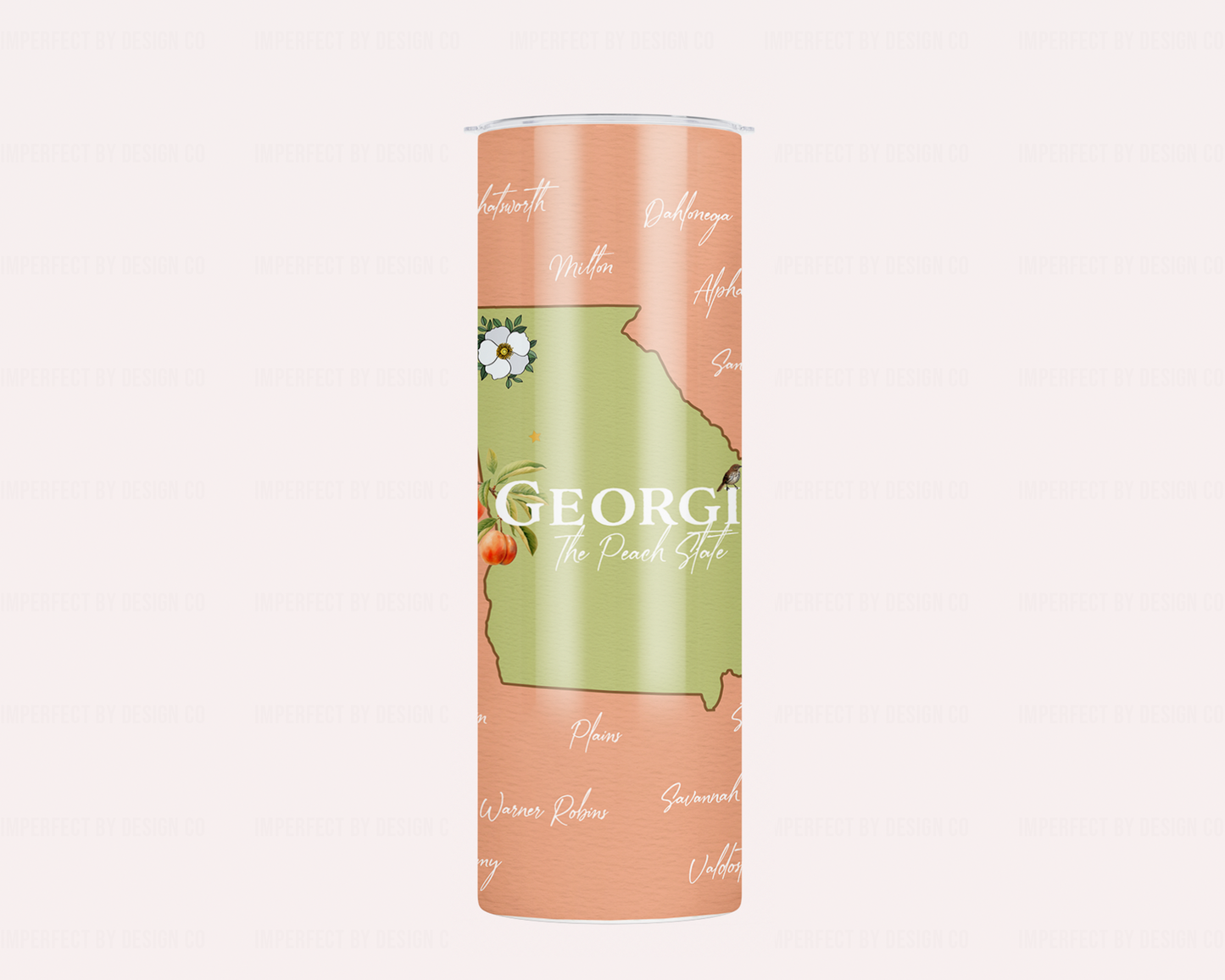 Georgia 'The Peach State' 20oz Skinny Tumbler