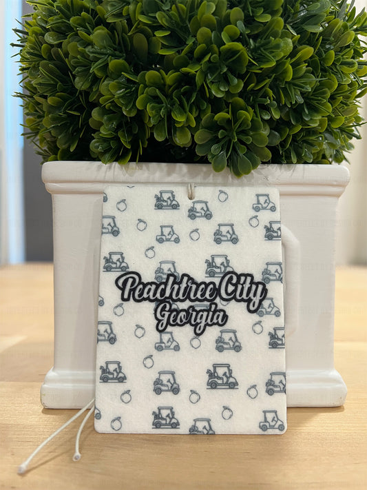 Peachtree City, Georgia, Golf Cart Pattern - Air Freshener