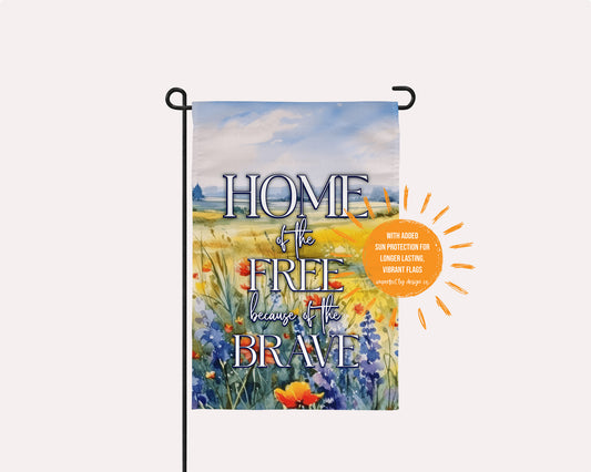 "Home of the Brave" Patriotic Summer - Garden Flag