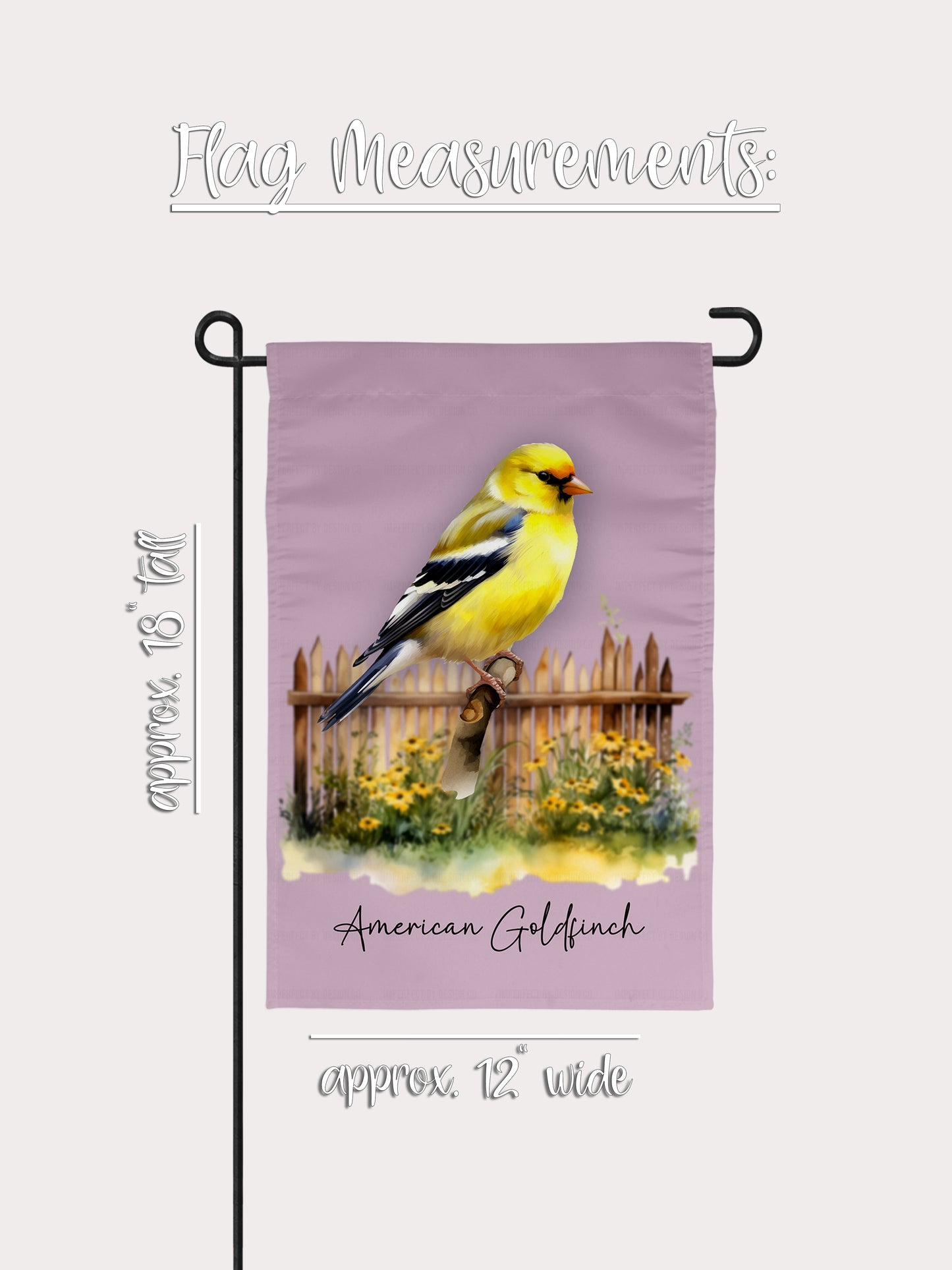 Garden Flag Featuring American Goldfinch
