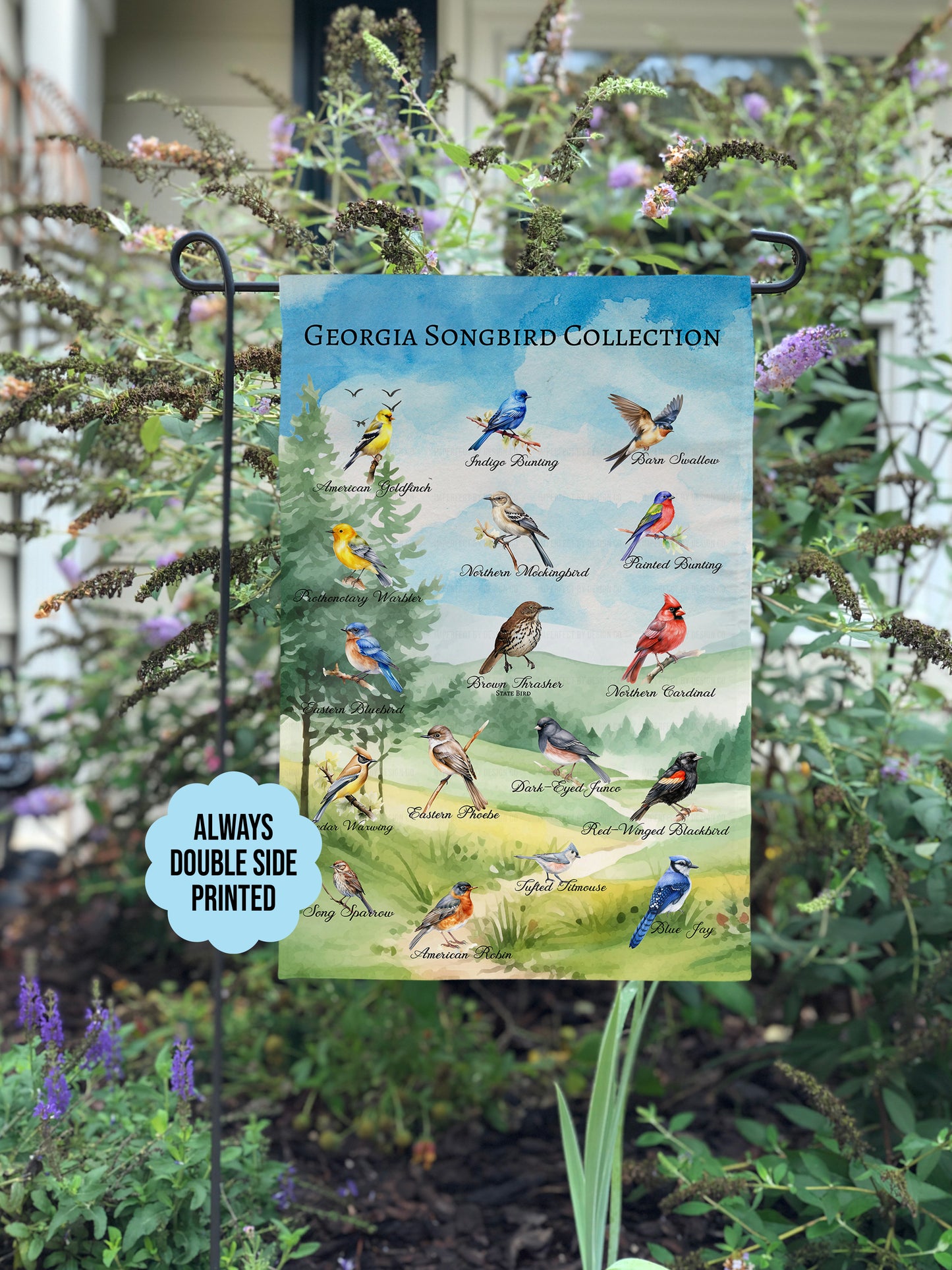 Garden Flag Featuring Georgia Songbird Collection