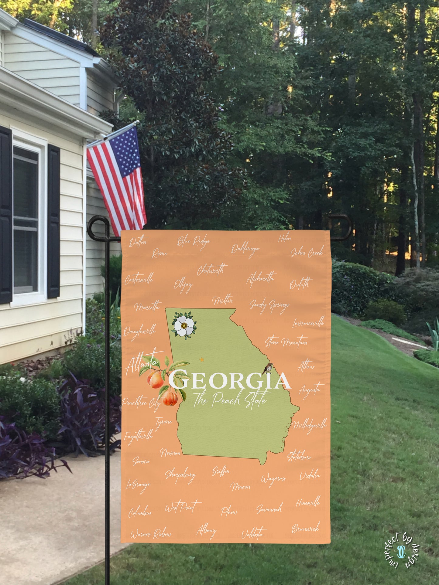 Garden Flag Featuring Georgia 'The Peach State'
