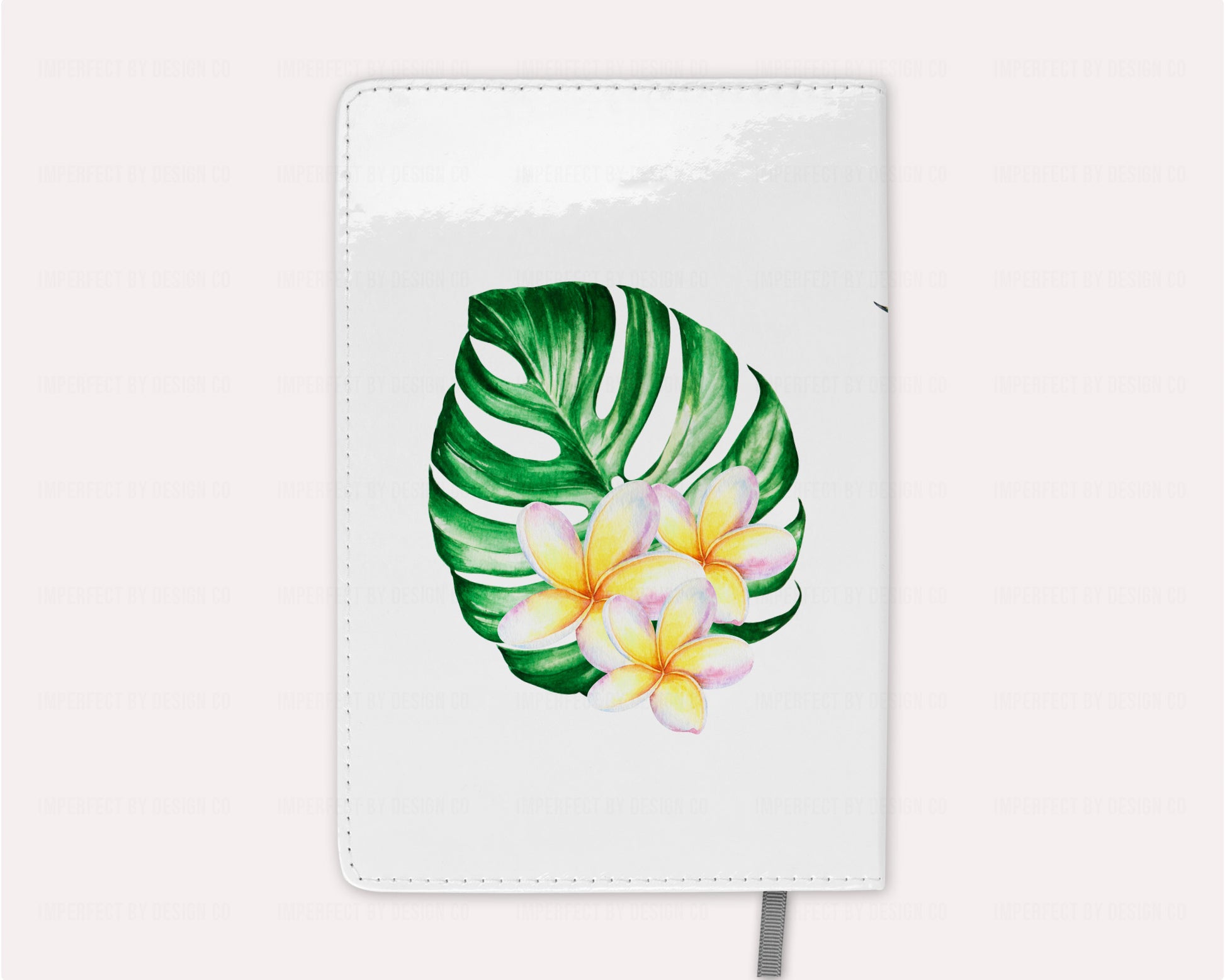 High-quality 8x6 tropical motif journal with 100 lined pages - rear cover | imperfect by design co