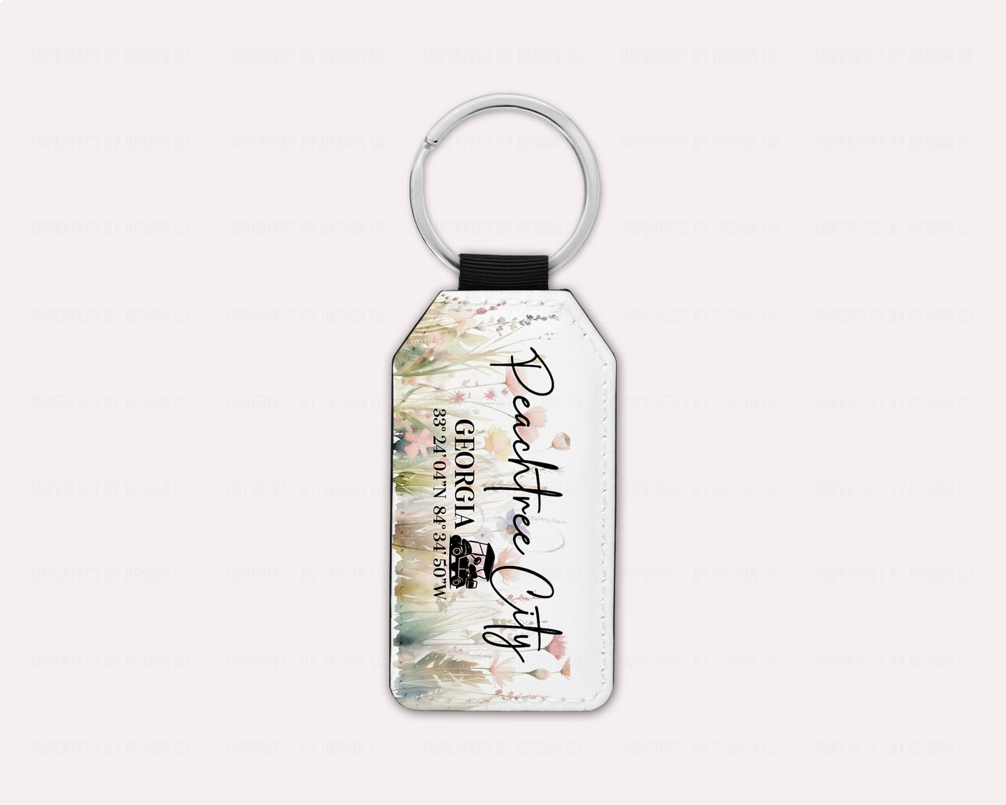 Peachtree City Keychain Wildflowers, Welcome Home Golf Cart