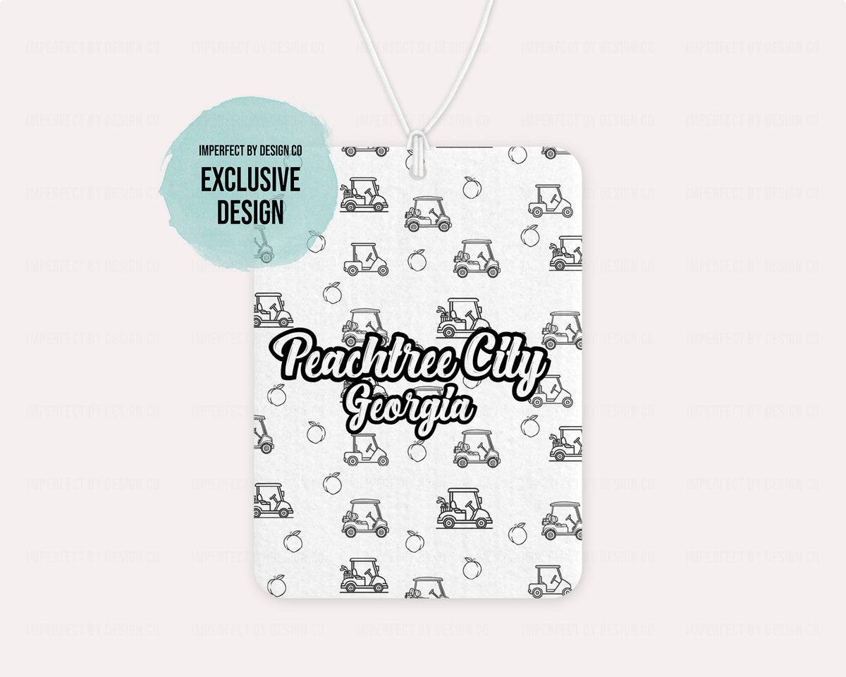 Peachtree City, Georgia, Golf Cart Pattern - Air Freshener