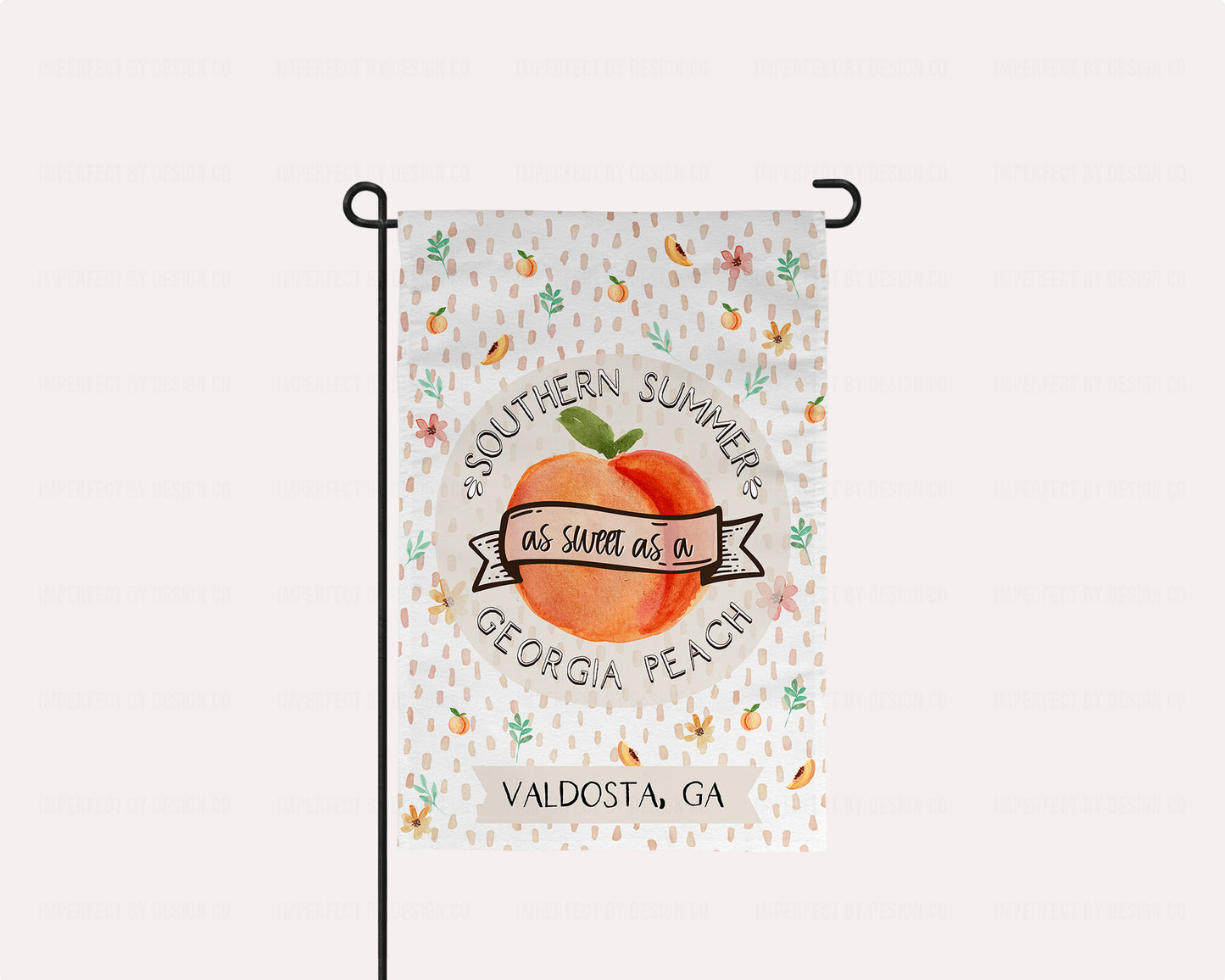 Personalized Garden Flag - "Southern Summer as sweet as a Georgia Peach"