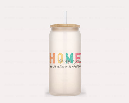Whimsical glass tumbler that changes from frosted to bright Orange with cold liquid | imperfect by design co