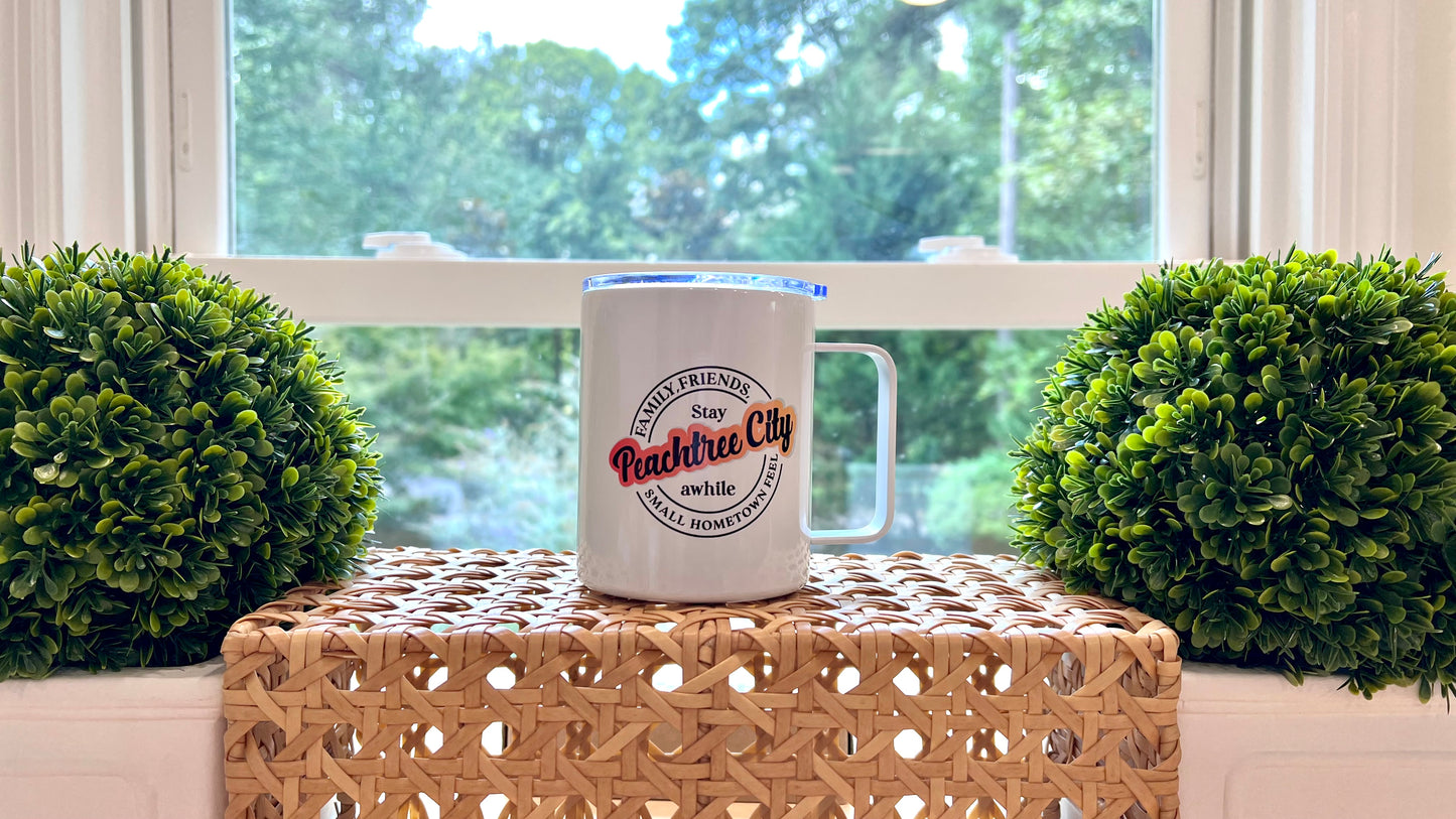 Peachtree City Stay A While 12oz
 Camper Mug
