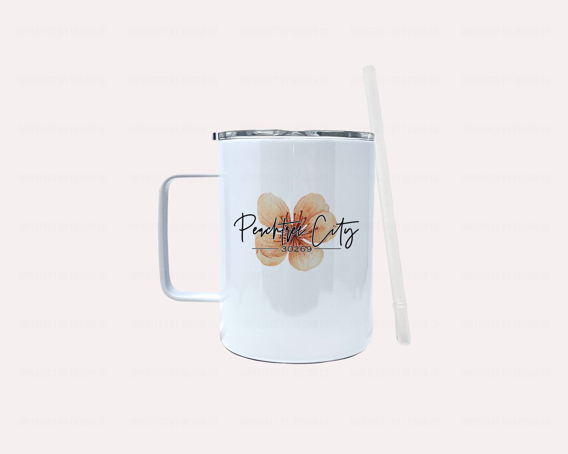 12oz Elegant and charming Peachtree City camper mug for all your beverage needs | imperfect by design co 