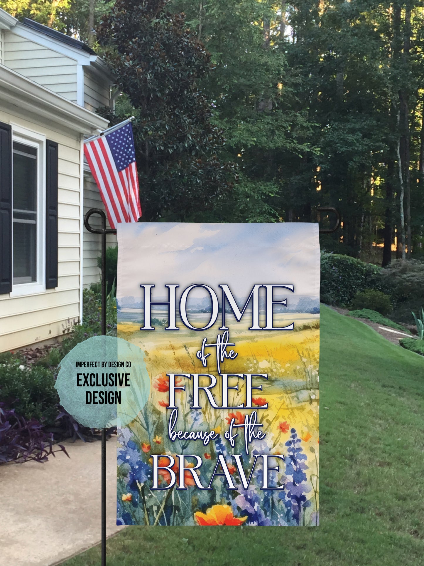 "Home of the Brave" Patriotic Summer - Garden Flag