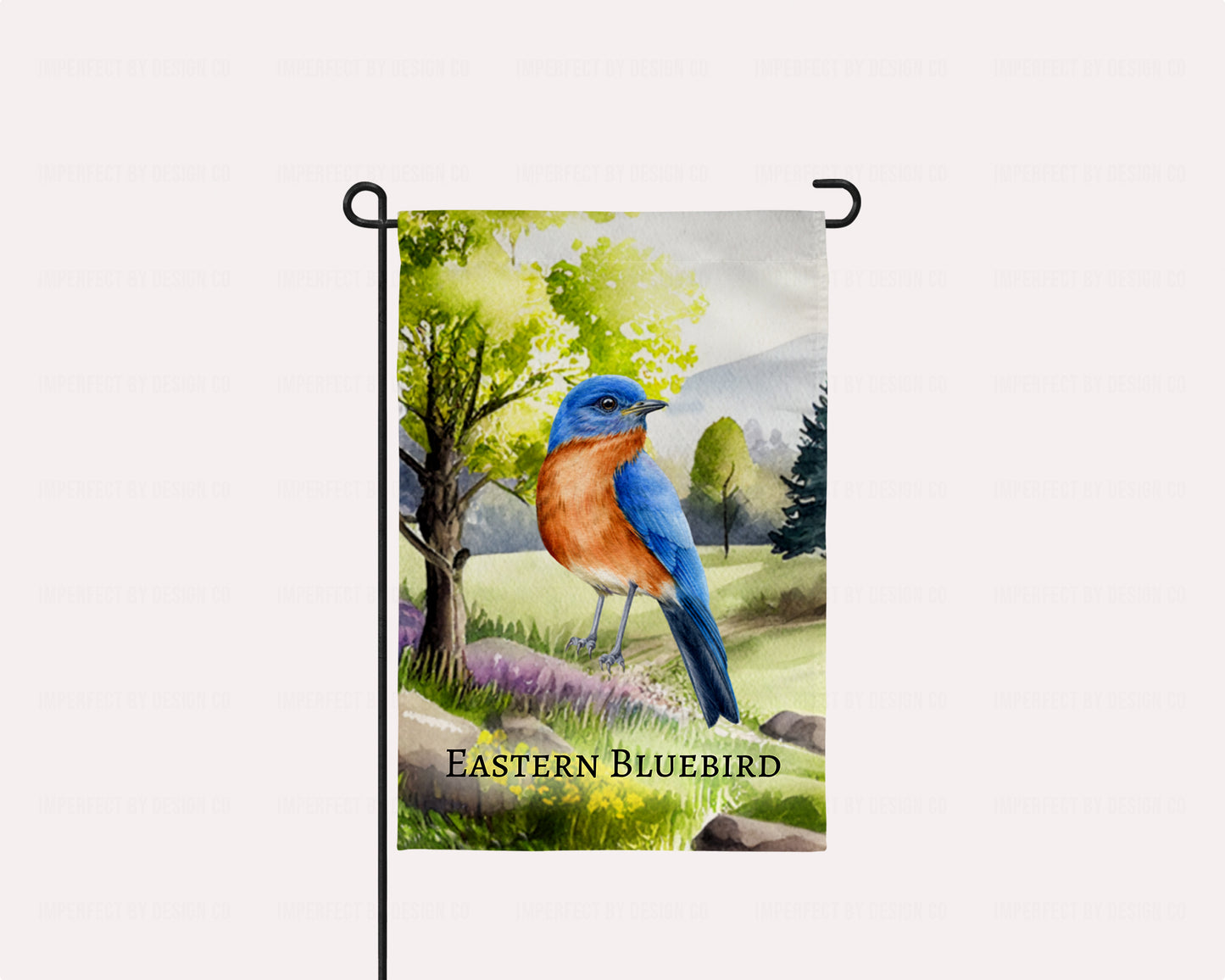 Garden Flag Featuring Eastern Bluebird
