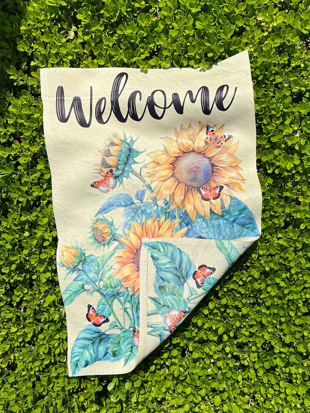 "Welcome" Sunflowers - Garden Flag