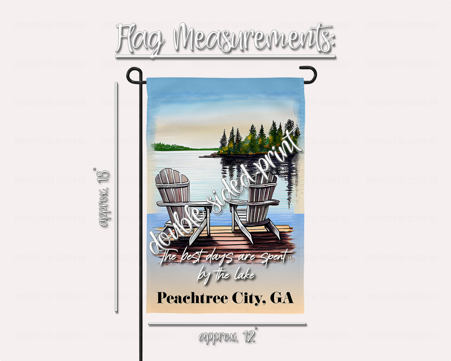Peachtree City "The best days are spent by the lake" City & State - Garden Flag