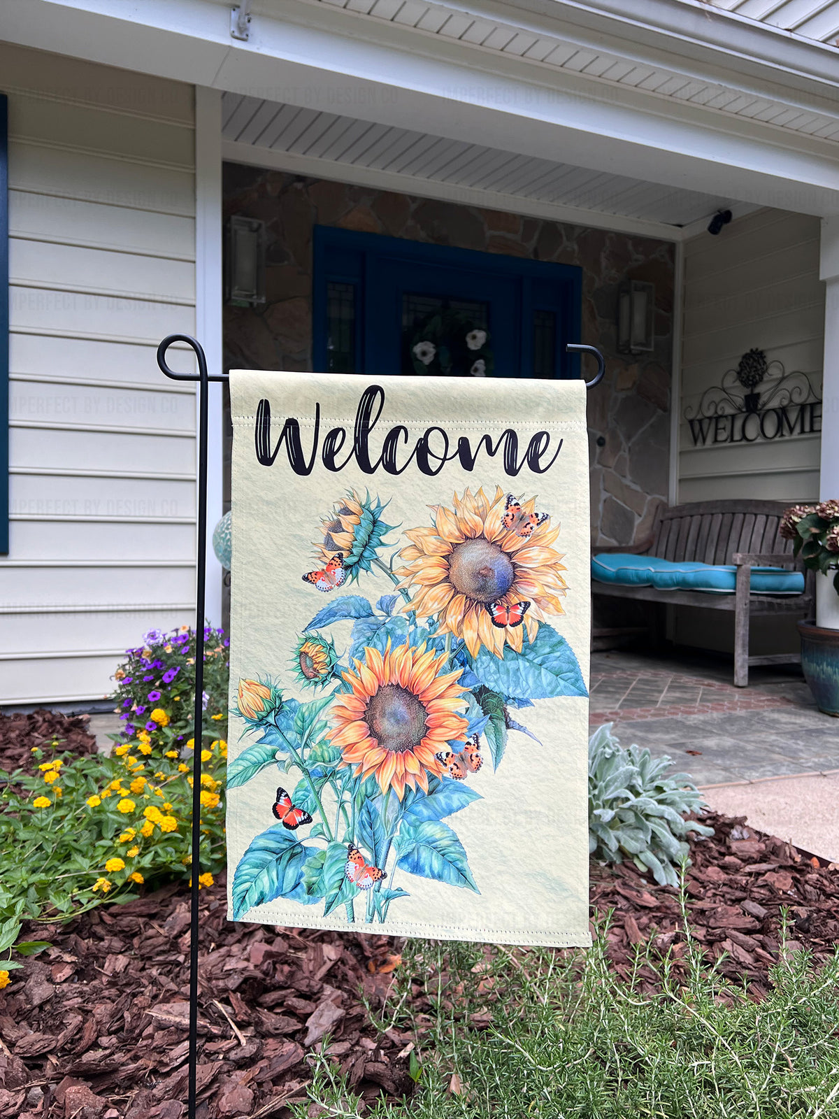 "Welcome" Sunflowers - Garden Flag