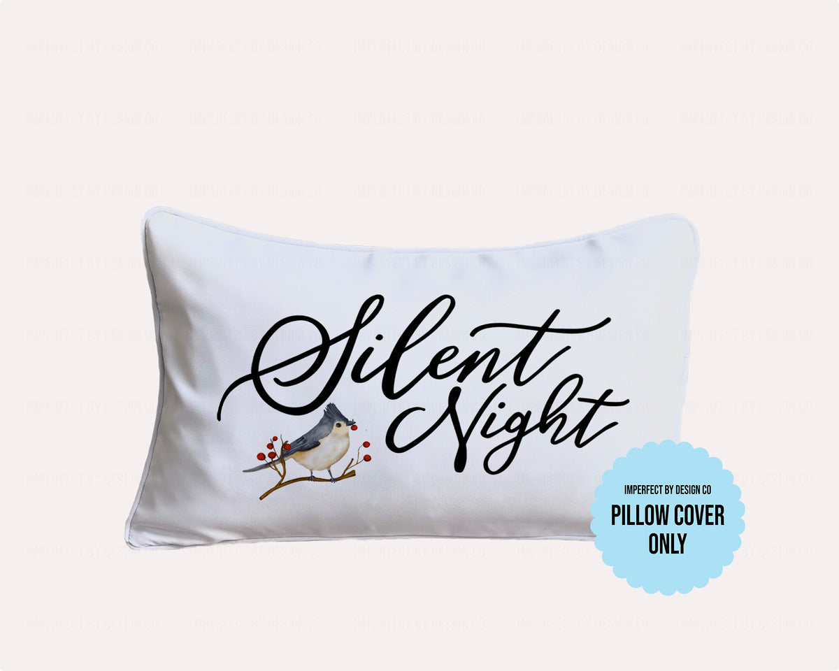 Silent Night - Tuften Titmouse - In-/Outdoor Pillow Cover