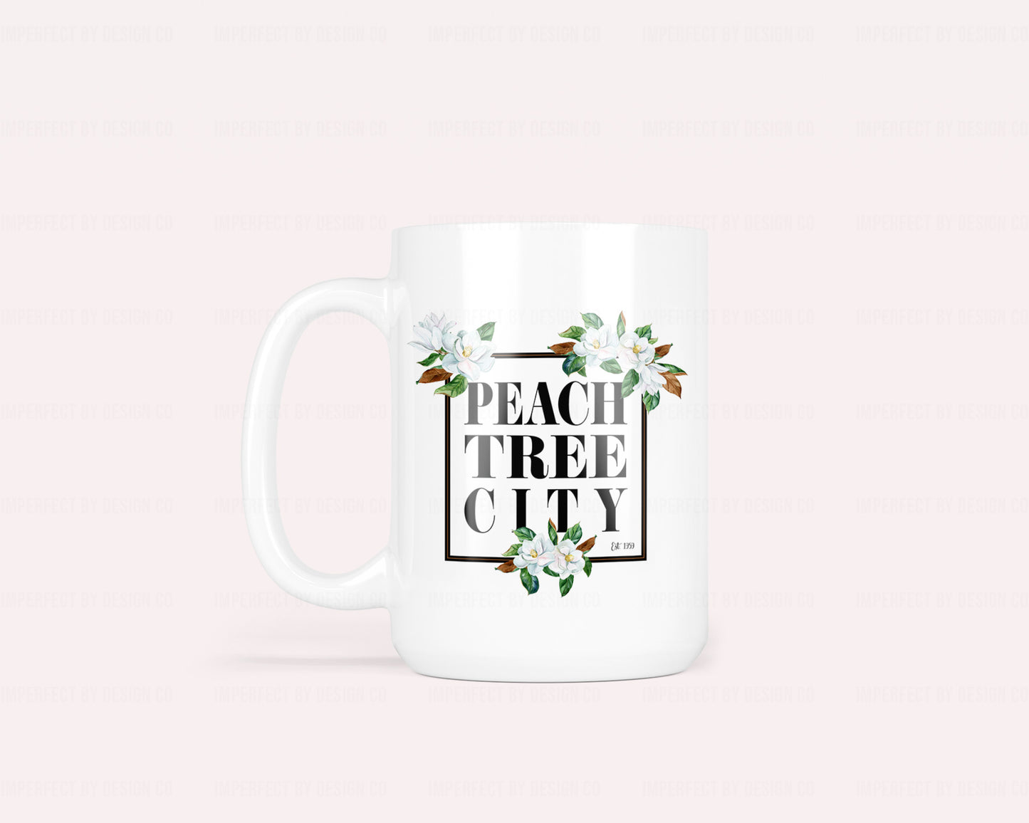 Peachtree City Coffee Mug With Magnolia Blossoms