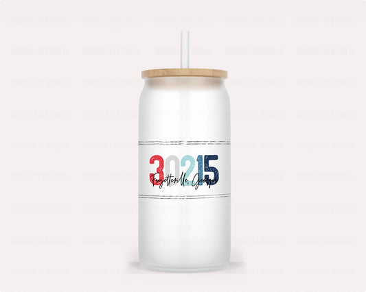 Patriotic Design on Stylish and Sustainable Drinkware: Frosted Glass Tumbler | imperfect by design co