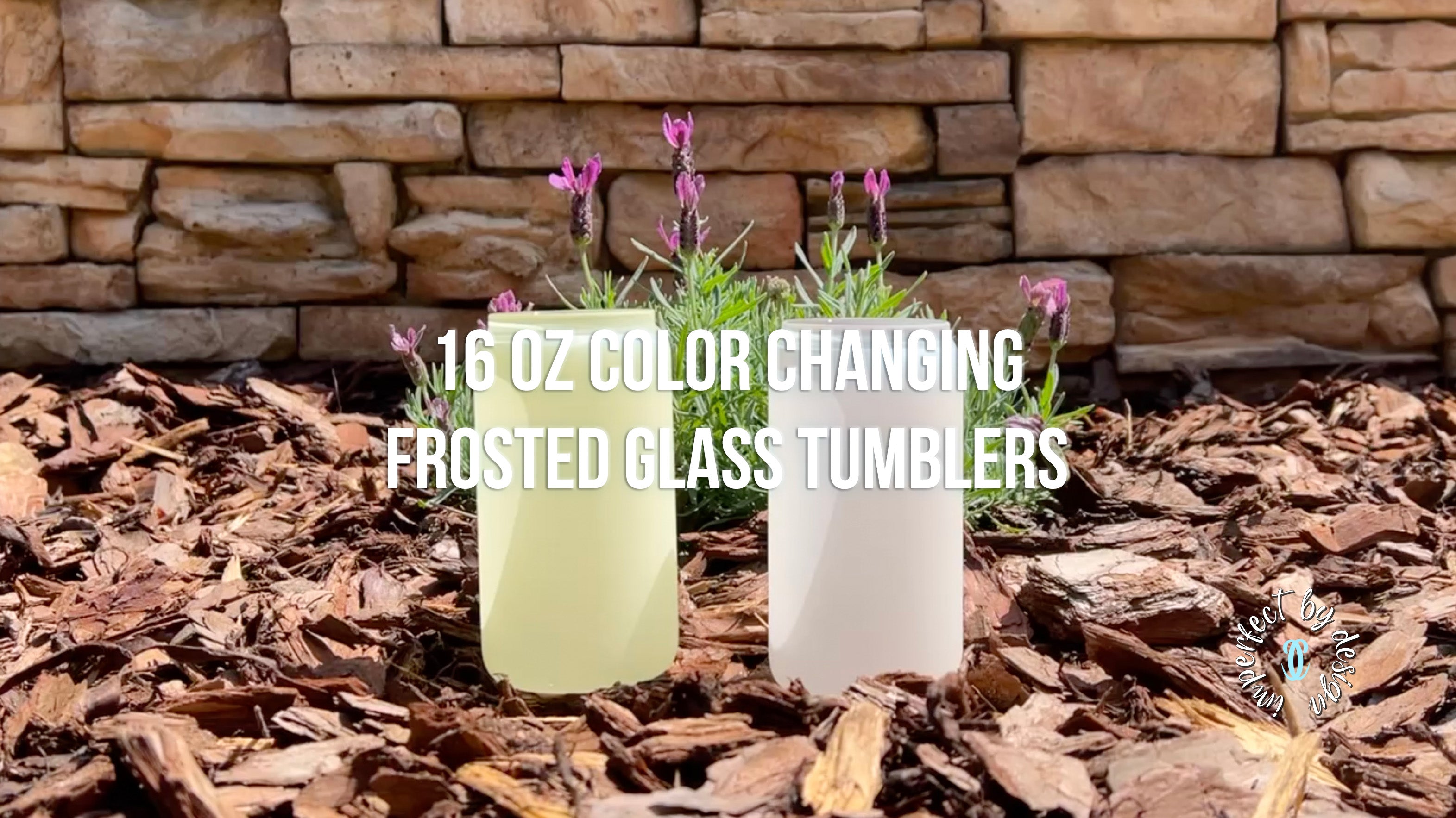 Load video: Personalize our 16oz color changing glass can tumblers (with removable lid and straw) at imperfectbydesignco.com today! Available in yellow &amp; orange!
