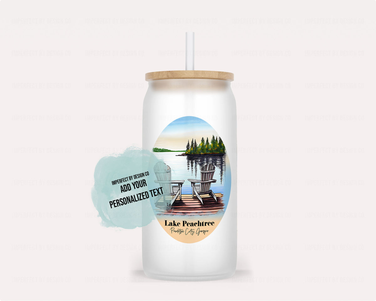 Personalized "The Best Days Are Spent By The Lake" - Frosted Glass Tumbler