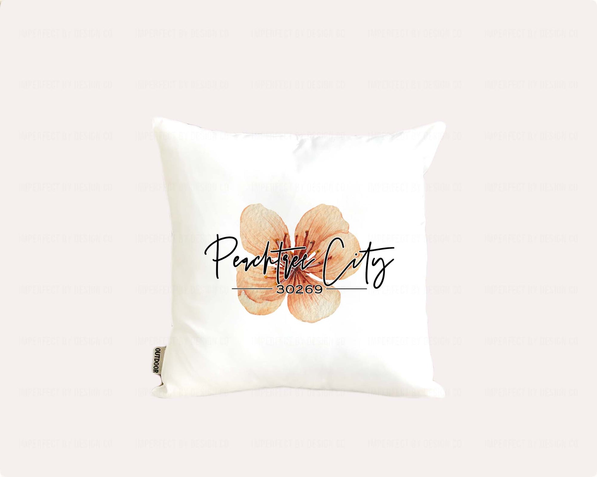 Peach blossom 16x16 Pillow with Southern Charm - Ideal for Cafe Owners and Home Decor | imperfect by design co