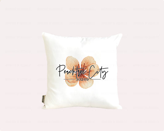 Peach blossom 16x16 Pillow with Southern Charm - Ideal for Cafe Owners and Home Decor | imperfect by design co