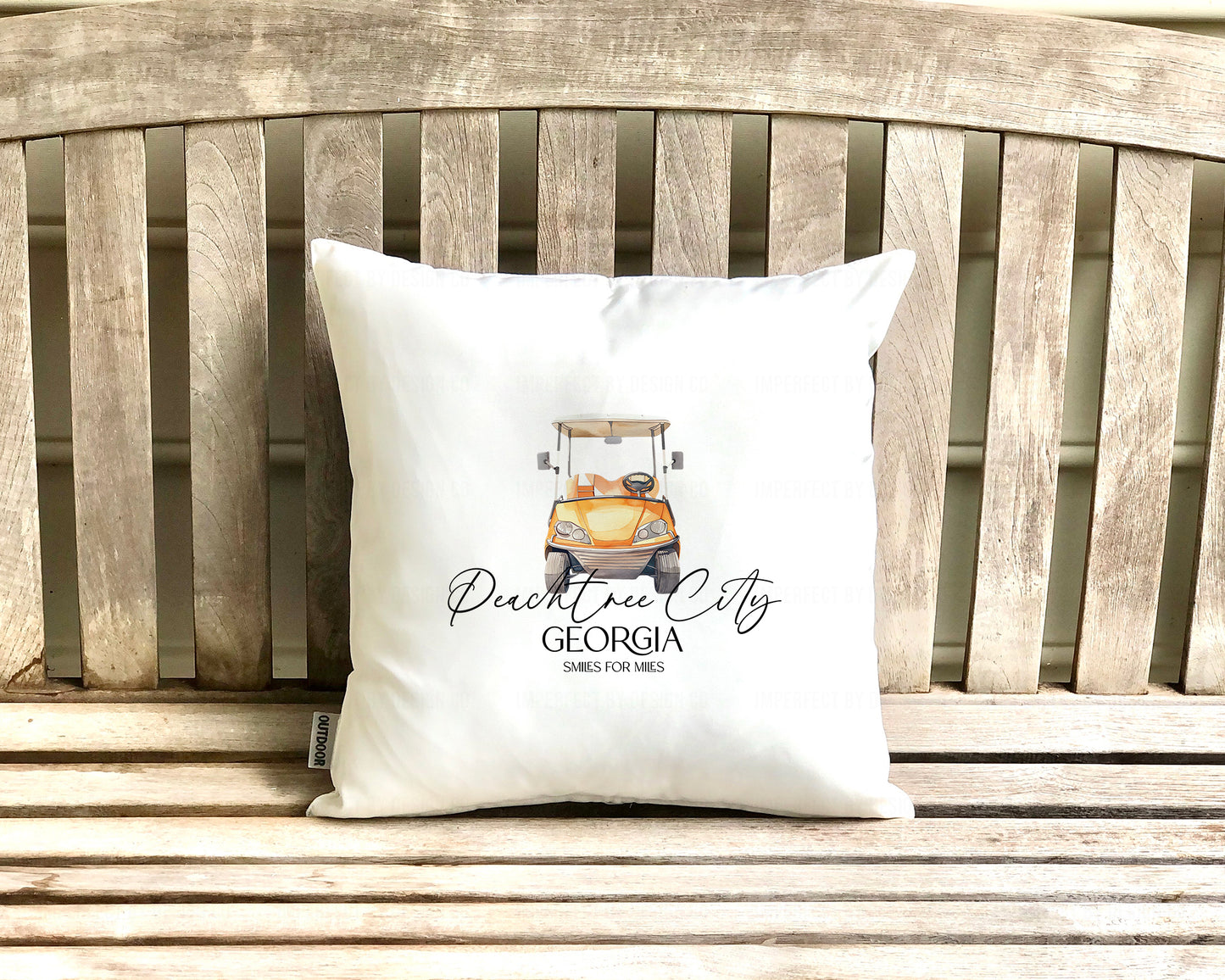 Peachtree City Georgia “Smiles for Miles” - Porch Pillow Cover