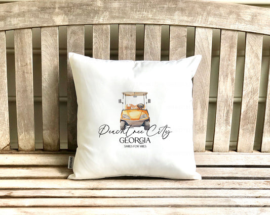 Peachtree City Georgia “Smiles for Miles” - Porch Pillow Cover