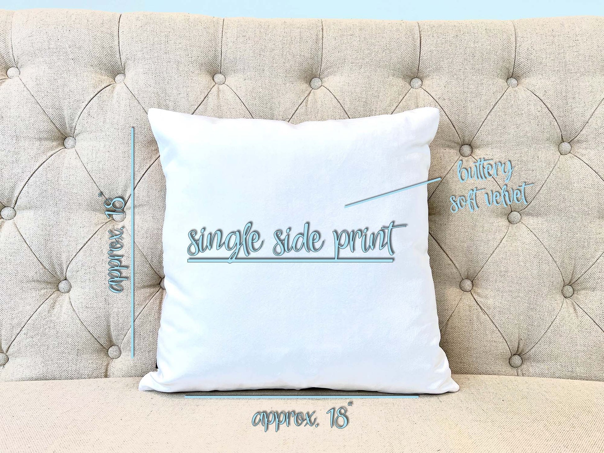 18x18 Velvet Pillow Cover measurements  | imperfect by design co 