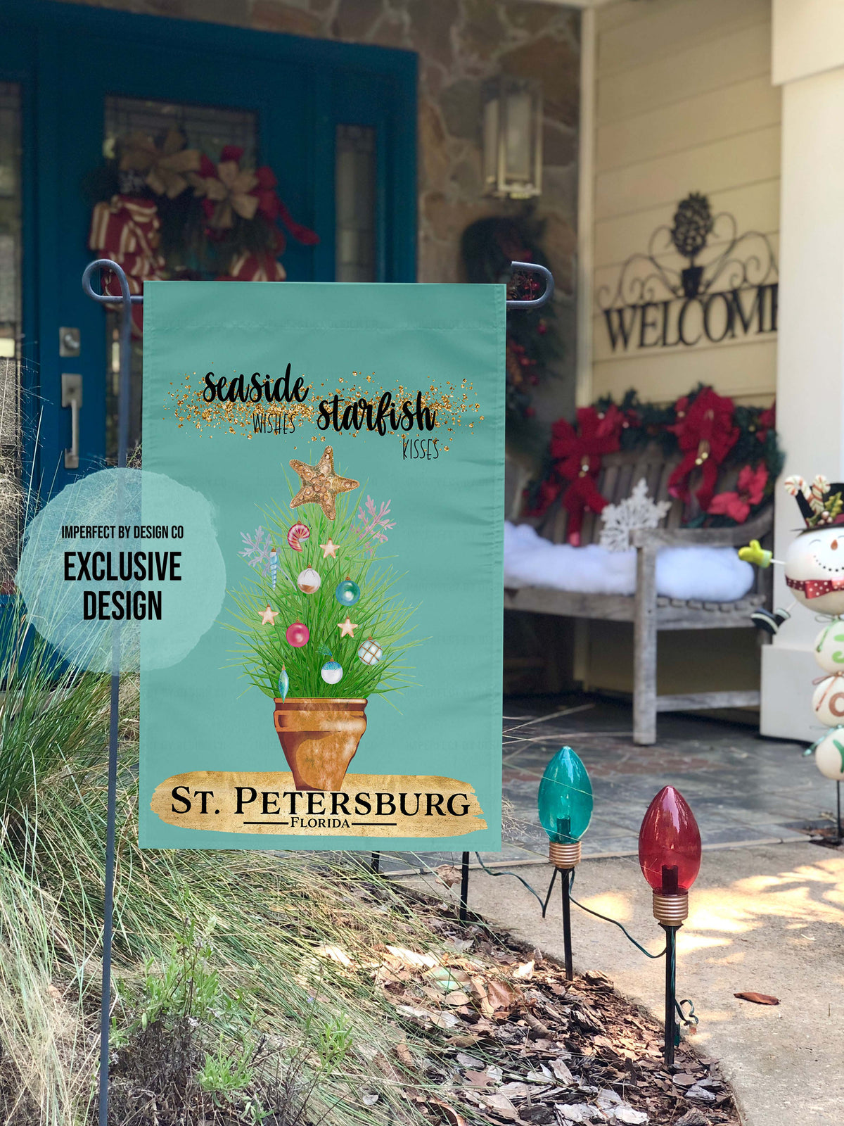 Personalized 'Seashell Wishes and Starfish Kisses' - City & State Flag