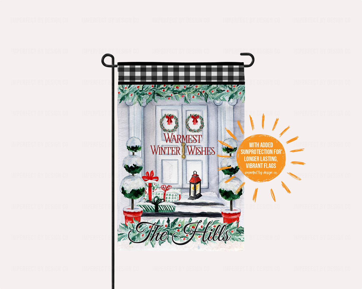 Personalized Warm Winter Wishes - Garden Flag