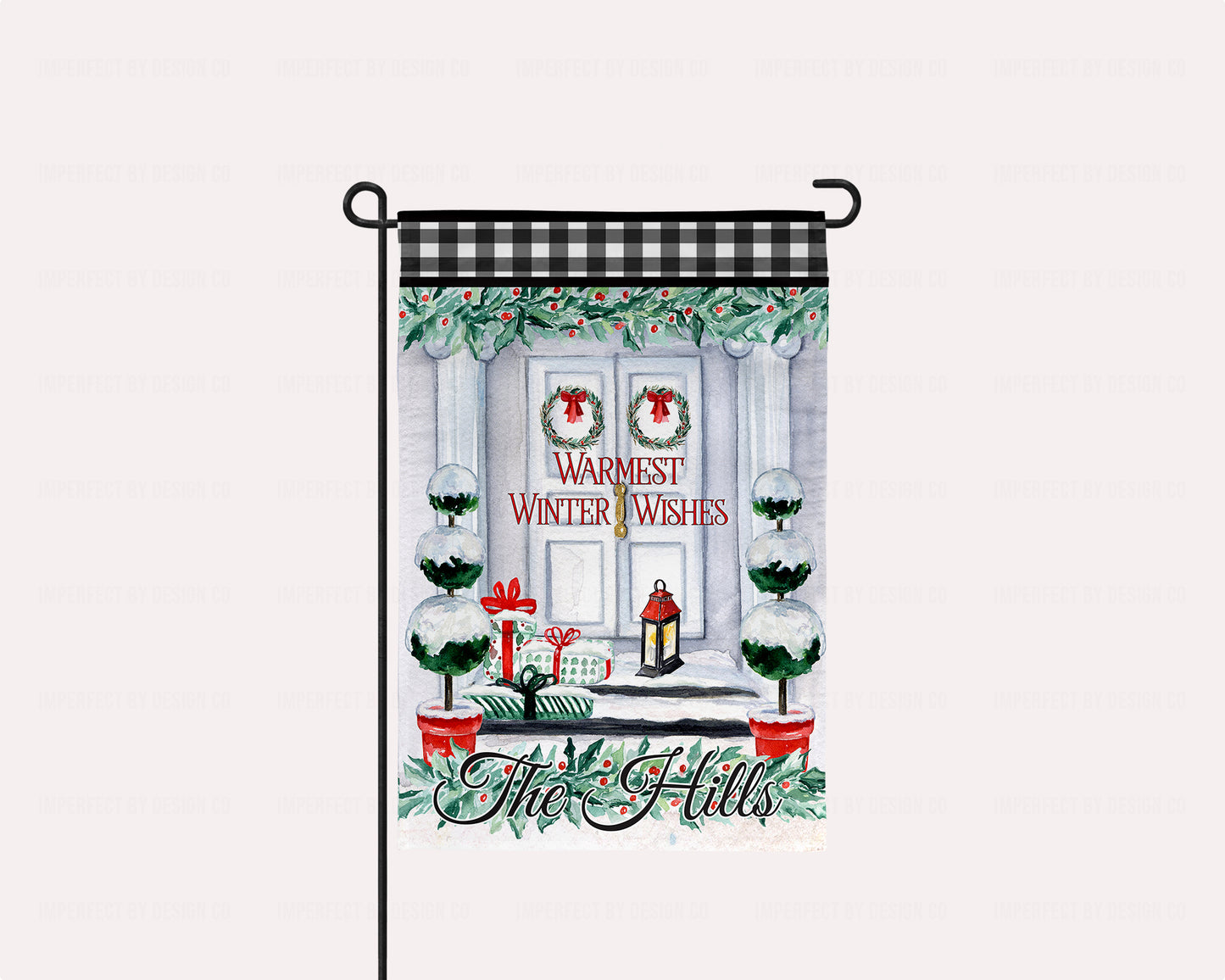 Personalized Warm Winter Wishes - Garden Flag