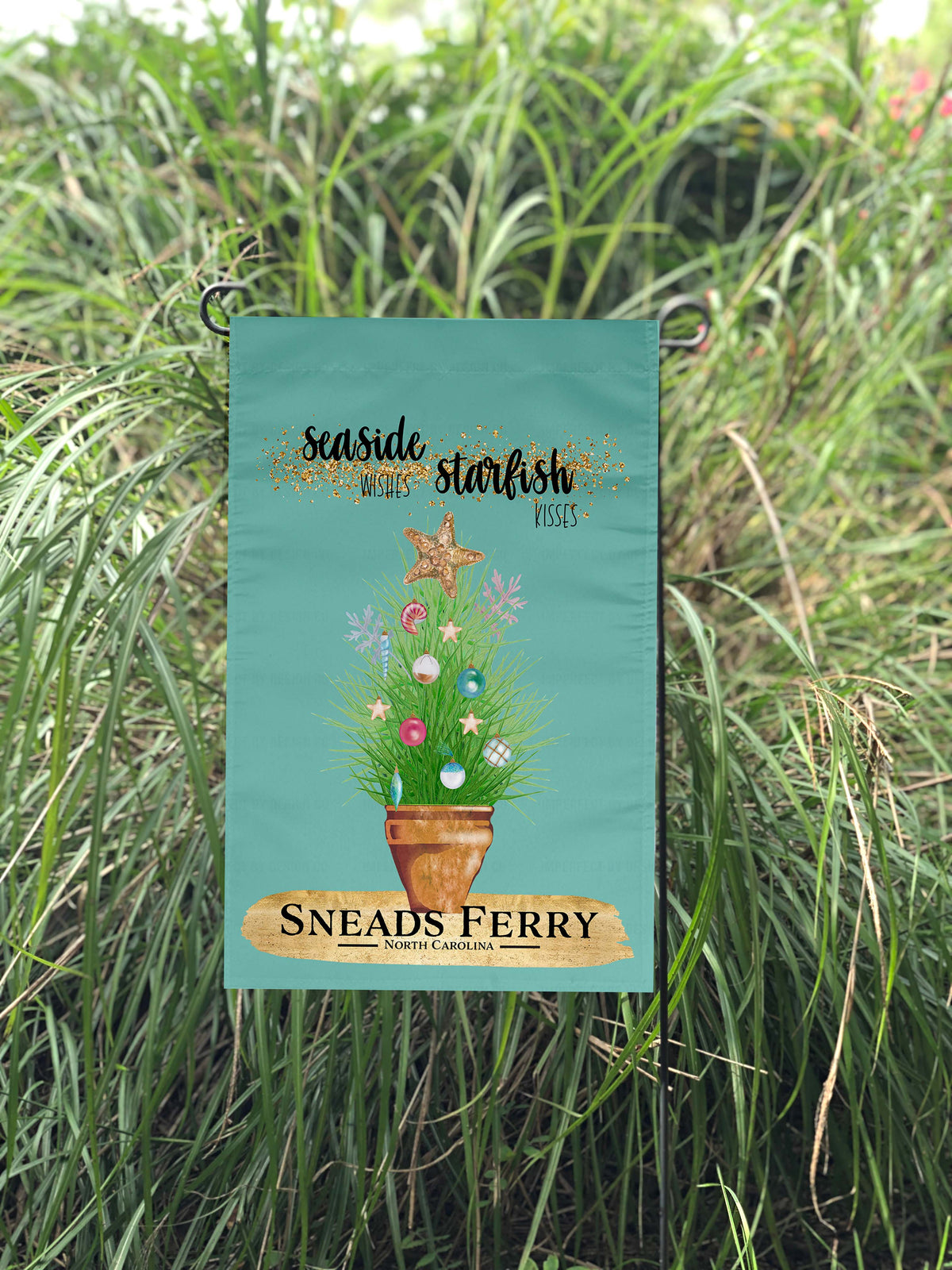 Personalized 'Seashell Wishes and Starfish Kisses' - City & State Flag
