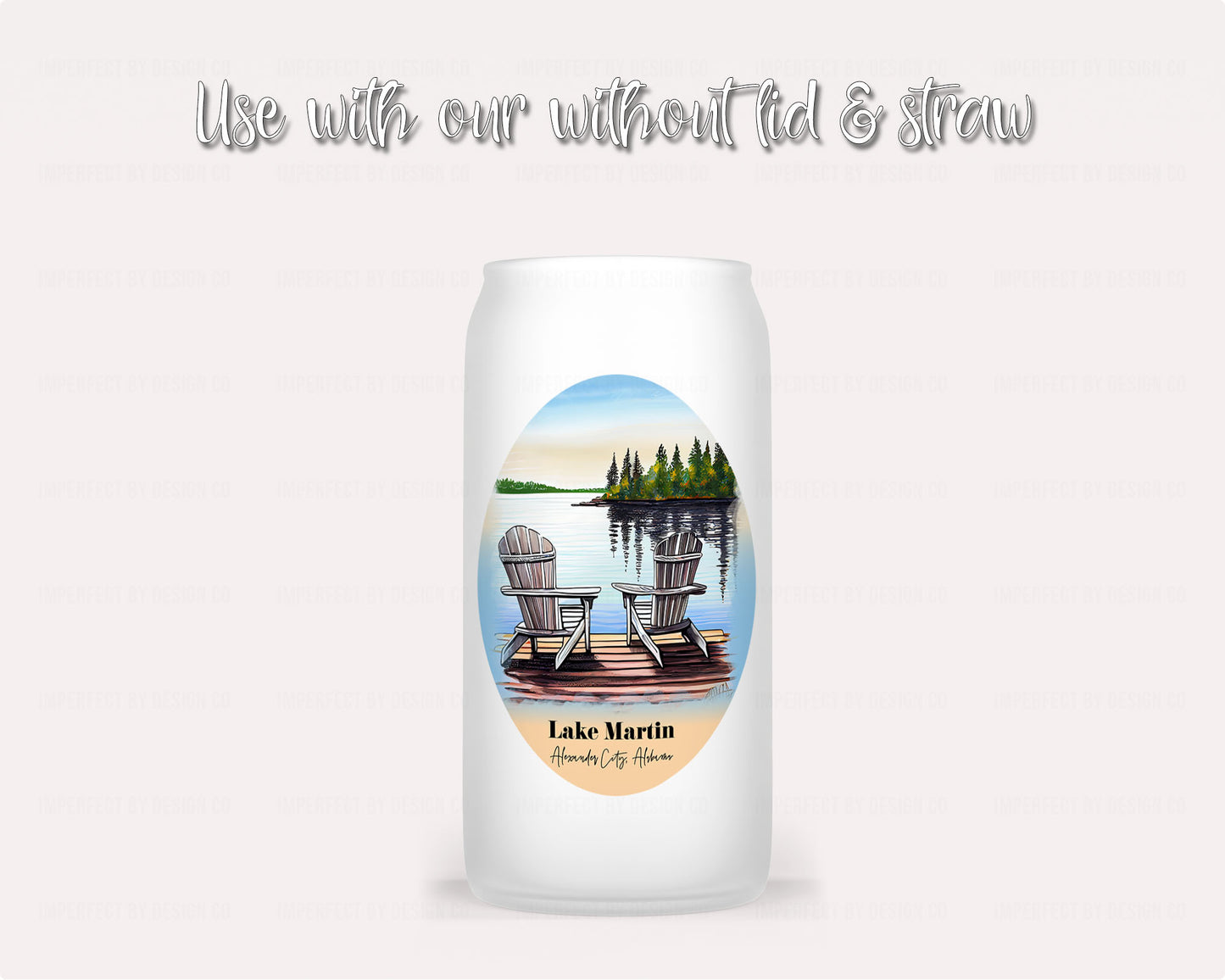 Personalized "The Best Days Are Spent By The Lake" - Frosted Glass Tumbler